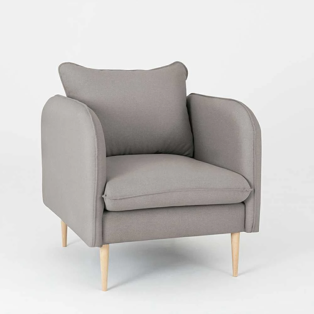 Fotelis Customform Kėdė, POSH WOOD, 89x80x90 cm, Pilka