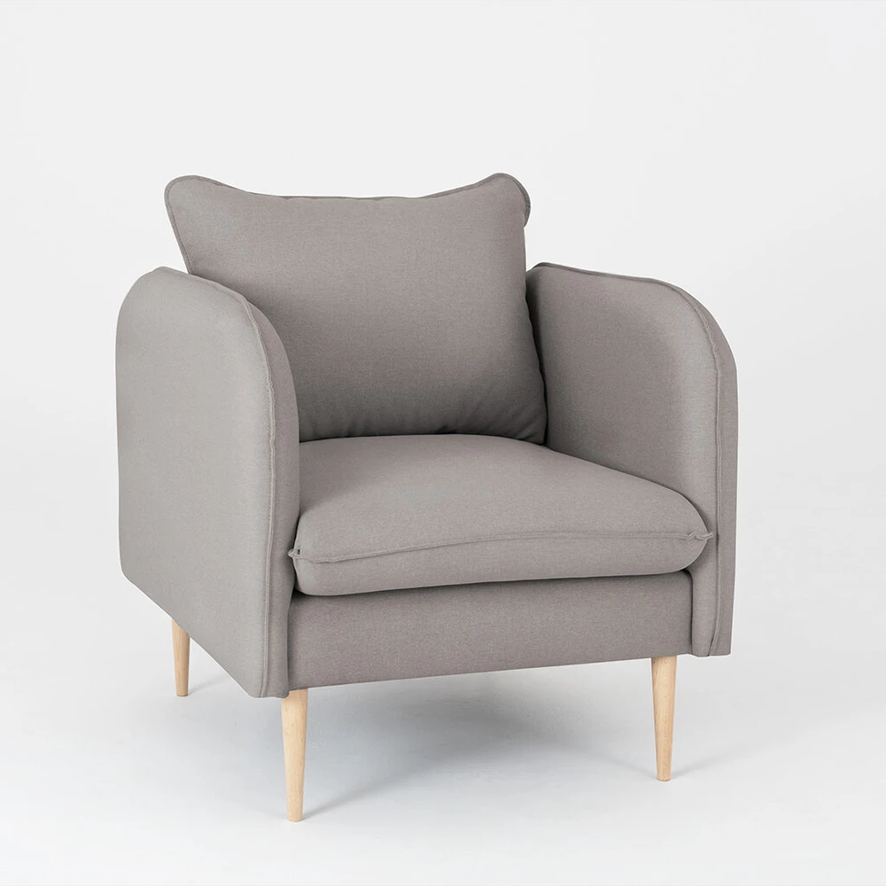 Fotelis Customform Kėdė, POSH WOOD, 89x80x90 cm, Pilka