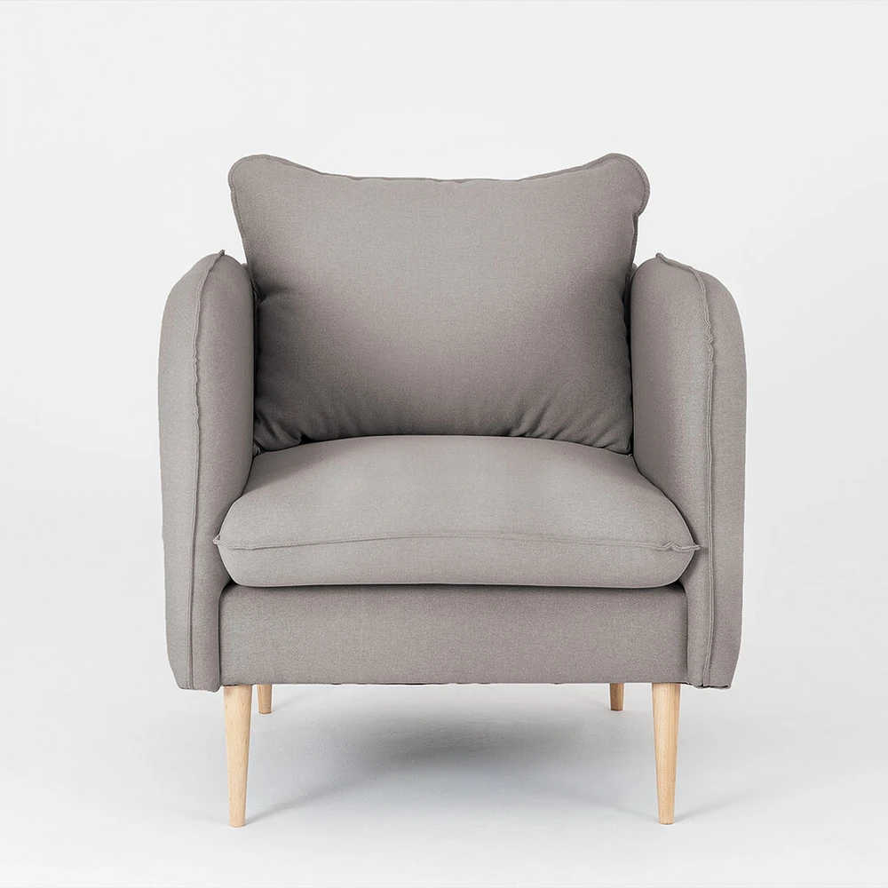 Fotelis Customform Kėdė, POSH WOOD, 89x80x90 cm, Pilka