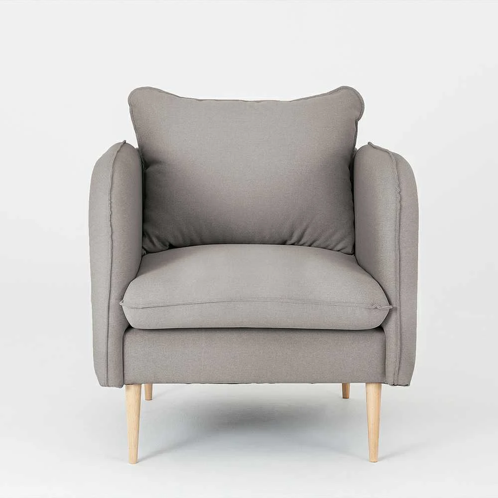 Fotelis Customform Kėdė, POSH WOOD, 89x80x90 cm, Pilka