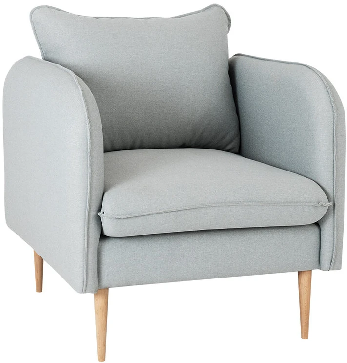 Fotelis Customform Kėdė, POSH WOOD- platyna(et90), 89x80x90 cm, Platinos Pilka