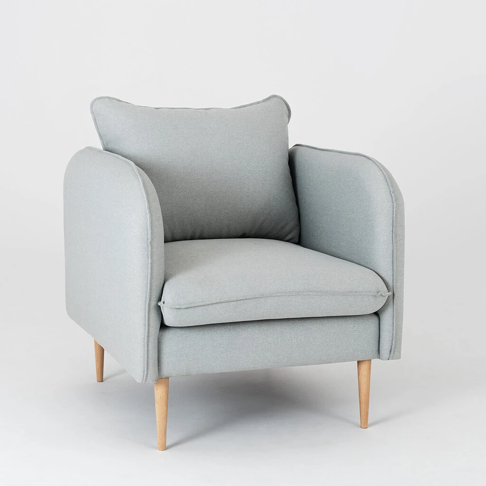 Fotelis Customform Kėdė, POSH WOOD- platyna(et90), 89x80x90 cm, Platinos Pilka