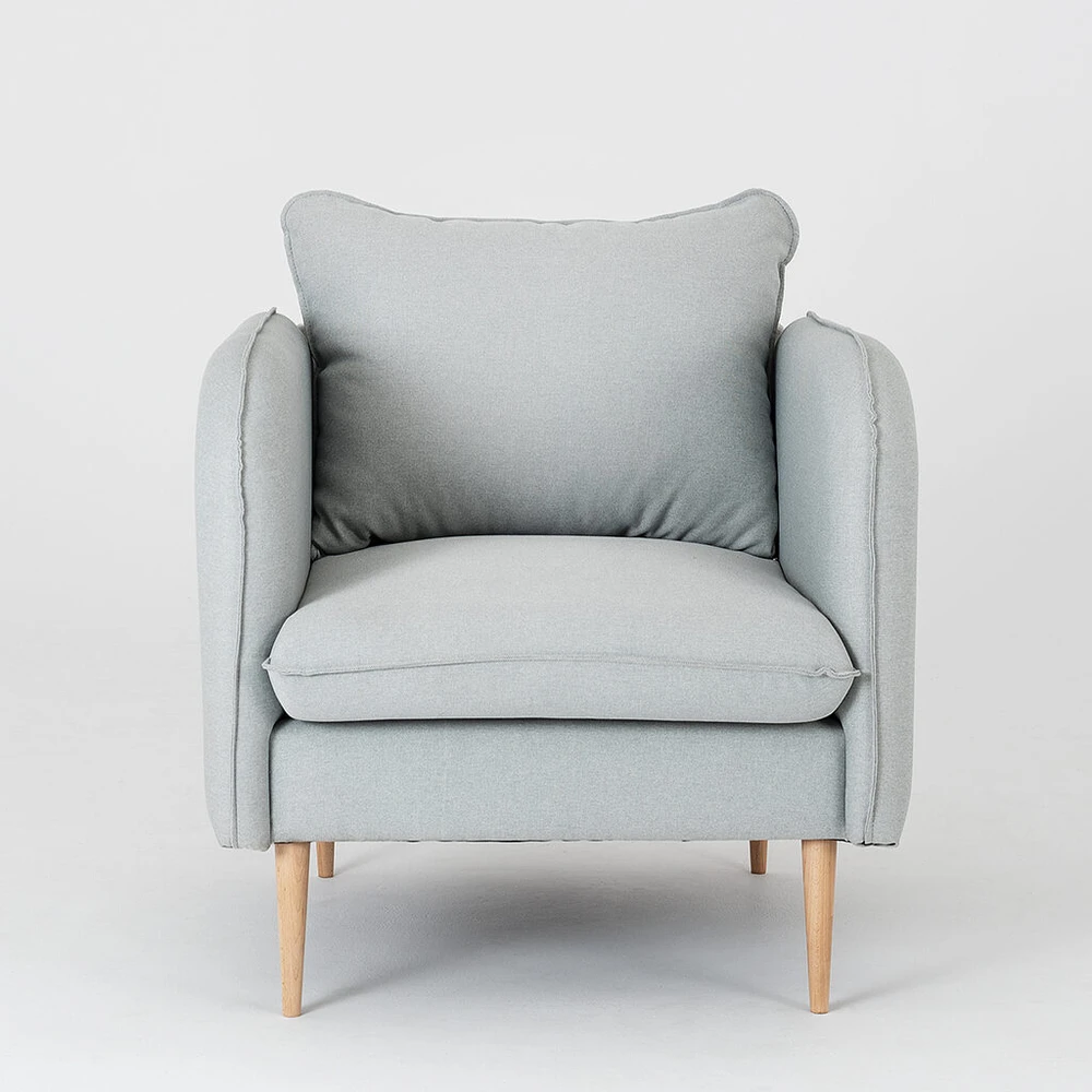 Fotelis Customform Kėdė, POSH WOOD- platyna(et90), 89x80x90 cm, Platinos Pilka