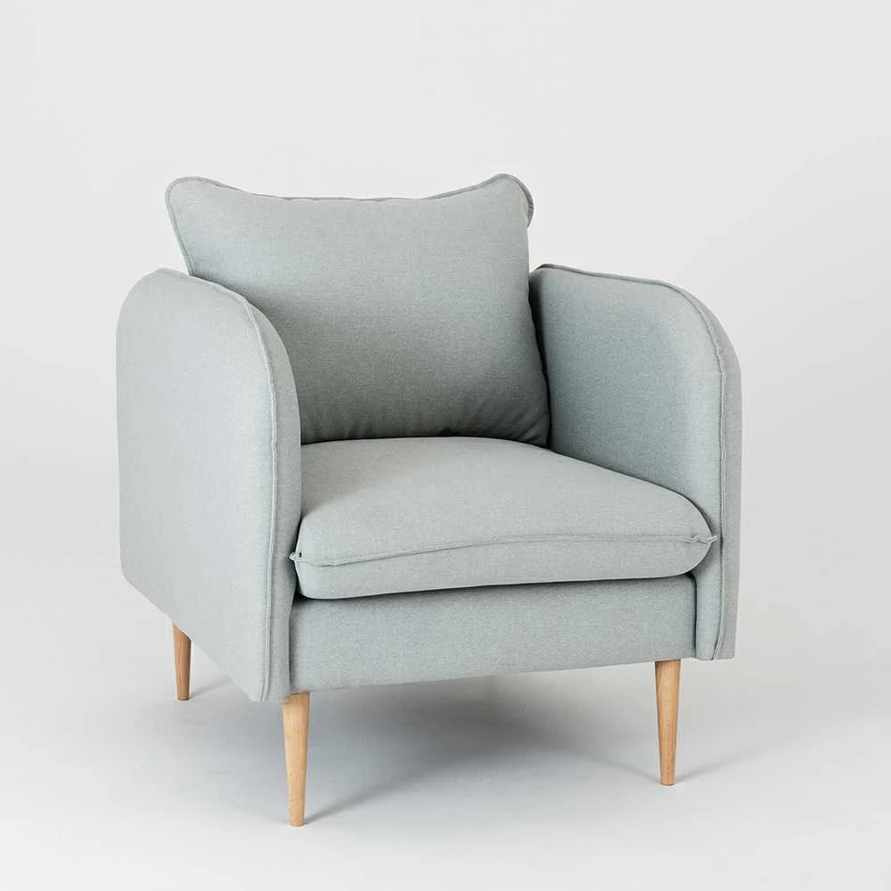 Fotelis Customform Kėdė, POSH WOOD- platyna(et90), 89x80x90 cm, Platinos Pilka