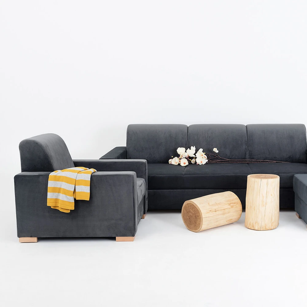 Fotelis Customform Kėdė, STABLE, 95x90x82 cm, Gelsvai Pilka