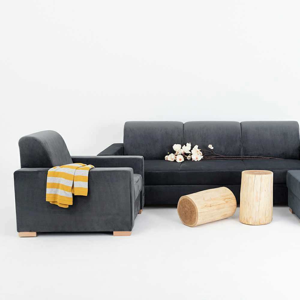 Fotelis Customform Kėdė, STABLE, 95x90x82 cm, Gelsvai Pilka