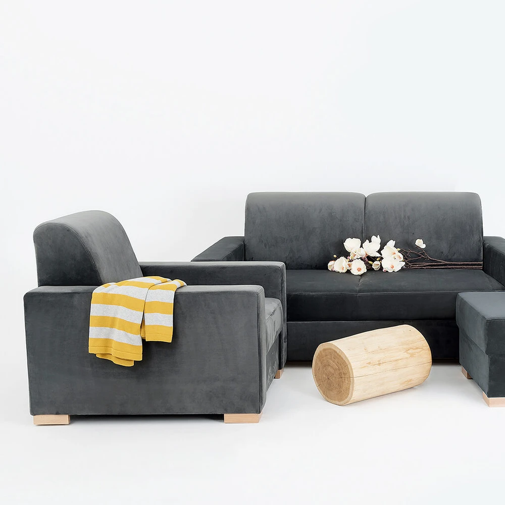 Fotelis Customform Kėdė, STABLE, 95x90x82 cm, Gelsvai Pilka