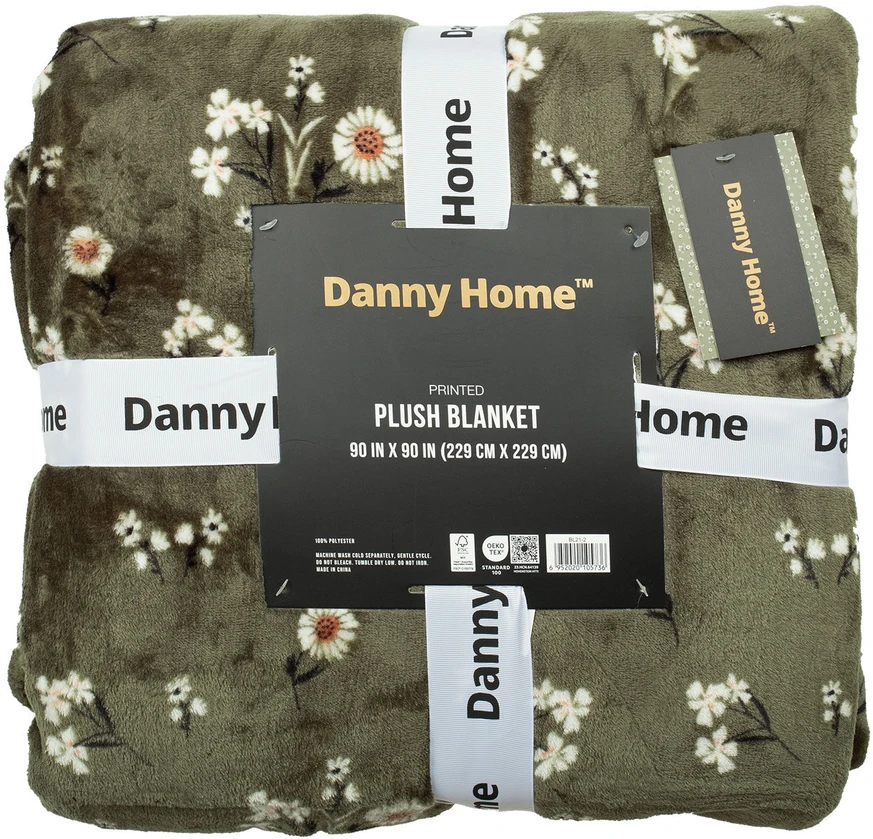 Lova Home4You Antklodė „PLUSH MEADOW XL“, 230 x 230 cm, alyvuogių žalios spalvos