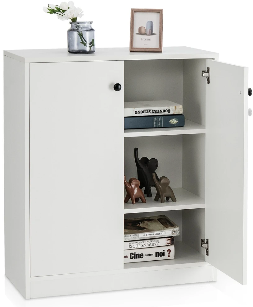 Promotions Sandėliavimo spintelė su 3 lentynomis 72x34x85,5 cm balta/juoda