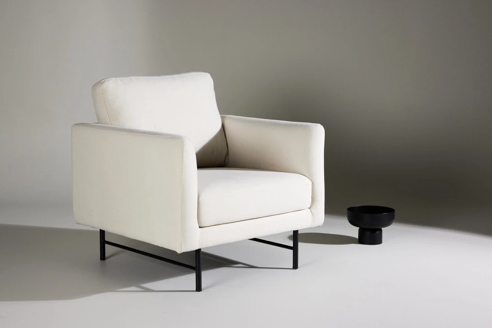 Fotelis Venture Design 1-vietės sofa, Dangus, 86x87x68 cm, Balta