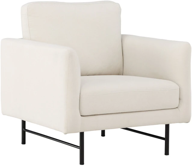 Fotelis Venture Design 1-vietės sofa, Dangus, 86x87x68 cm, Balta