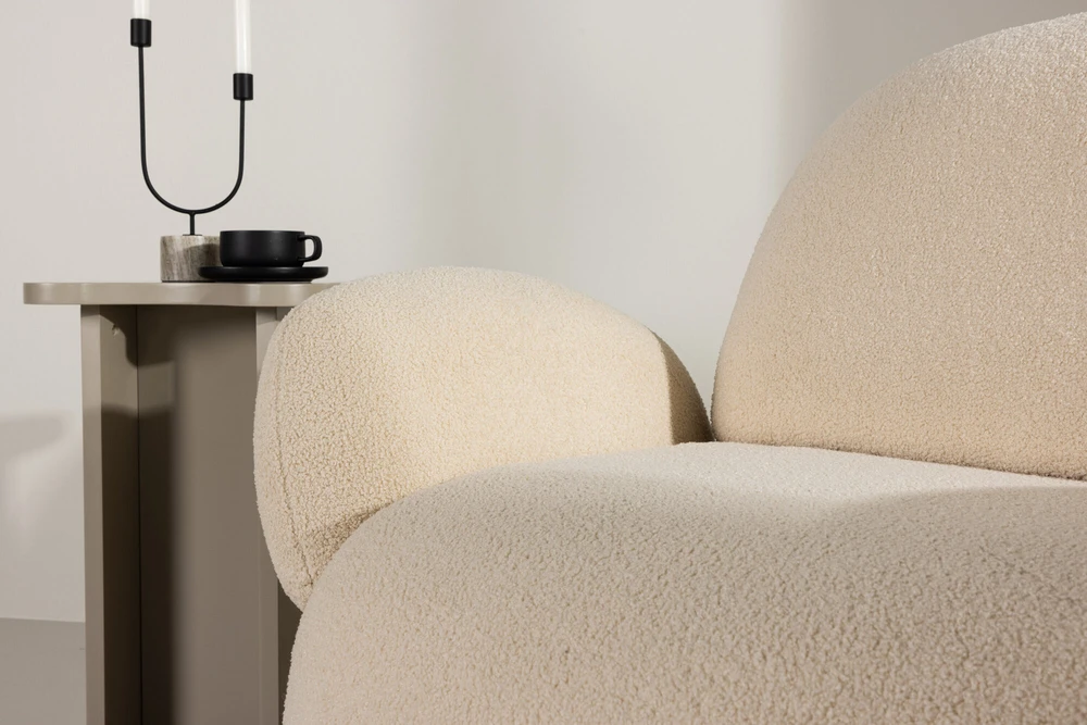 Fotelis Venture Design Kėdė, Sevilla viengulė sofa, 84x87x105 cm, Bėžinės spalva
