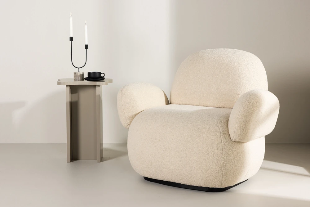 Fotelis Venture Design Kėdė, Sevilla viengulė sofa, 84x87x105 cm, Bėžinės spalva