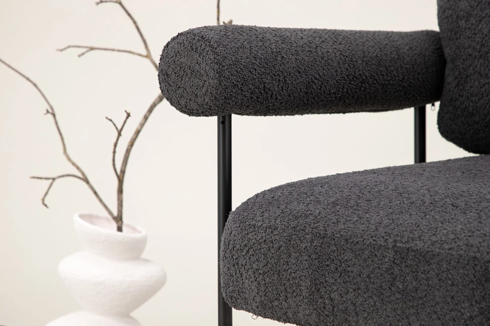 Fotelis Venture Design Rankinė kėdė, Tillberga x Josefin Lustig, 87x83x95 cm, Tamsiai pilka