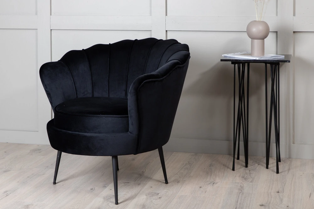 Fotelis Venture Design Sofa, Calais viengubas, 77x76x83 cm, Juoda