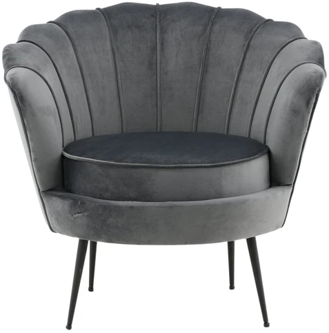 Fotelis Venture Design Sofa, Calais viengulė, 77x76x83 cm, Tamsiai pilka