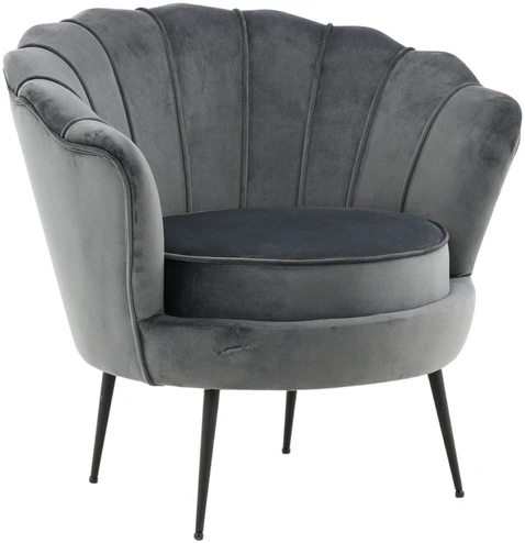 Fotelis Venture Design Sofa, Calais viengulė, 77x76x83 cm, Tamsiai pilka