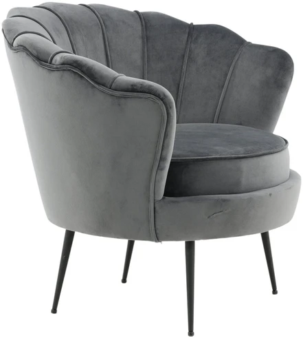 Fotelis Venture Design Sofa, Calais viengulė, 77x76x83 cm, Tamsiai pilka