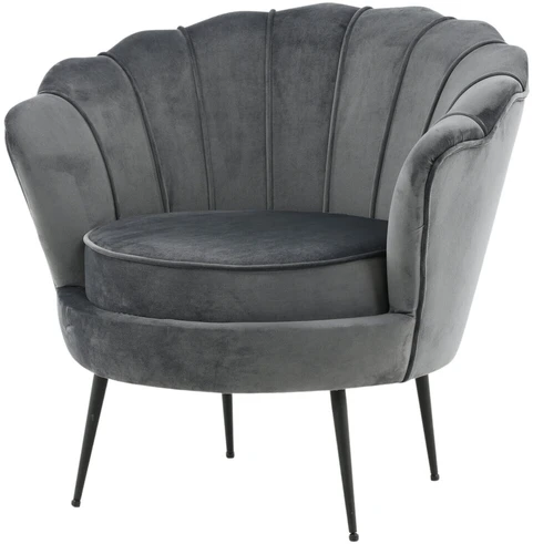 Fotelis Venture Design Sofa, Calais viengulė, 77x76x83 cm, Tamsiai pilka