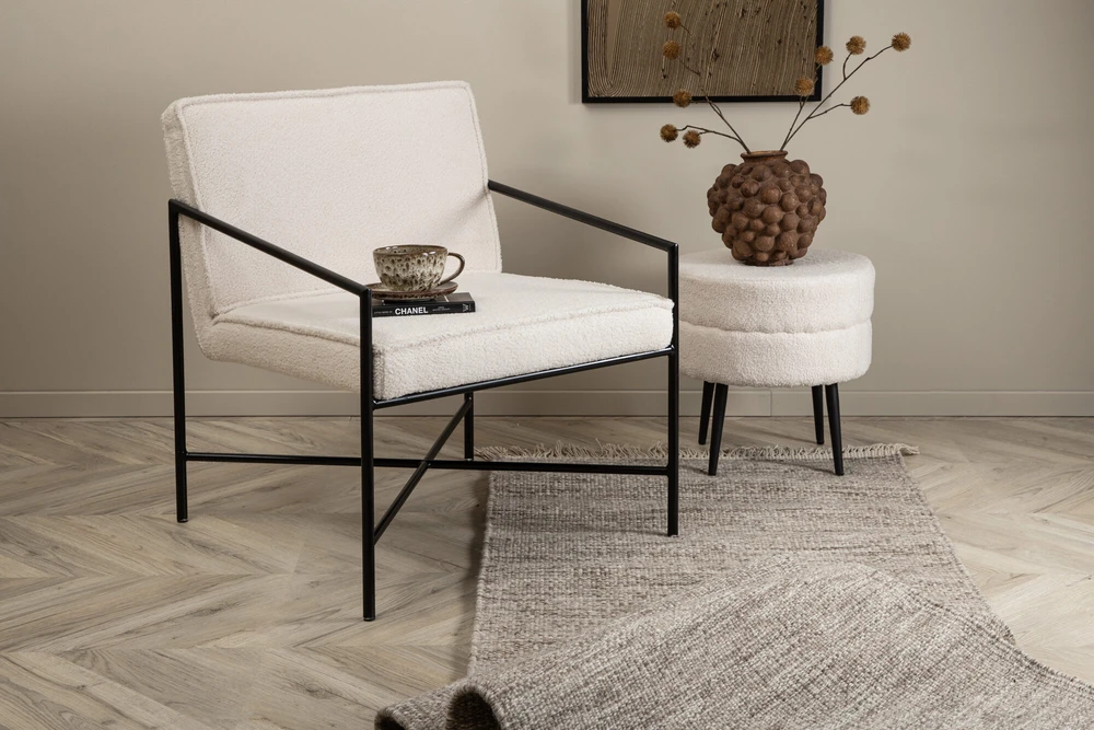 Fotelis Venture Design Sofa, Rakel viengulė, 65x78x66 cm, Balta