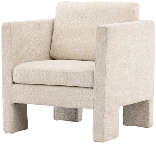 Fotelis Venture Design Vieno asmens sofa, Ragusa, 74x87x80 cm, Balta