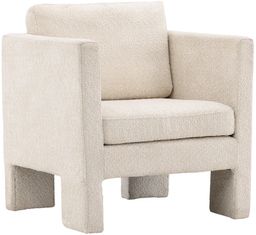Fotelis Venture Design Vieno asmens sofa, Ragusa, 74x87x80 cm, Balta