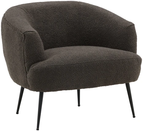 Fotelis Venture Design Vieno sėdynės sofa, Derry, 79x68.5x70 cm, Tamsiai pilka