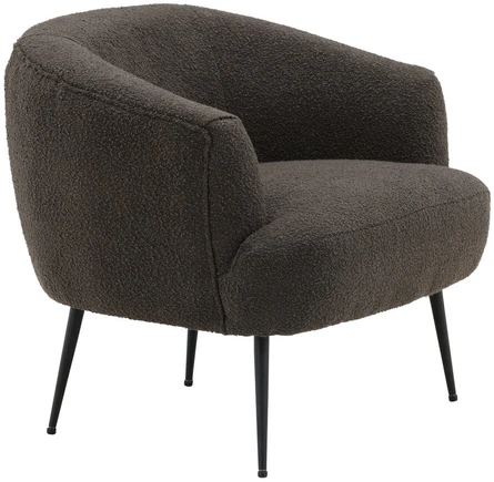 Fotelis Venture Design Vieno sėdynės sofa, Derry, 79x68.5x70 cm, Tamsiai pilka