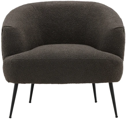 Fotelis Venture Design Vieno sėdynės sofa, Derry, 79x68.5x70 cm, Tamsiai pilka
