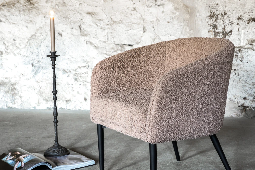 Fotelis Venture Design Vieno žmogaus sofa, purvinas, 64x70x83 cm, rudas