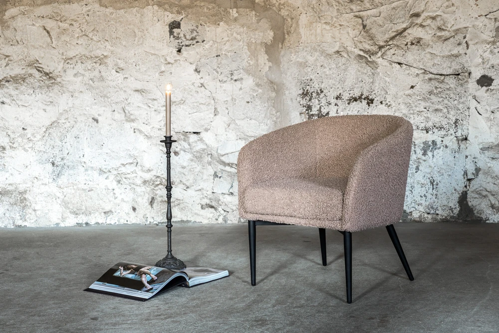 Fotelis Venture Design Vieno žmogaus sofa, purvinas, 64x70x83 cm, rudas