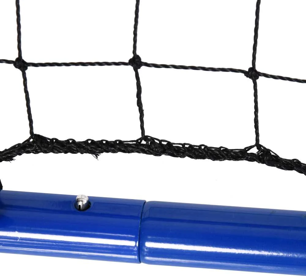 HOMCOM futbolo treniruočių atšokimo sienelė, tinklas su dvipusiu atšokimu, 5 reguliuojami lygiai, plienas, mėlyna, 100 x 95 x 90 cm