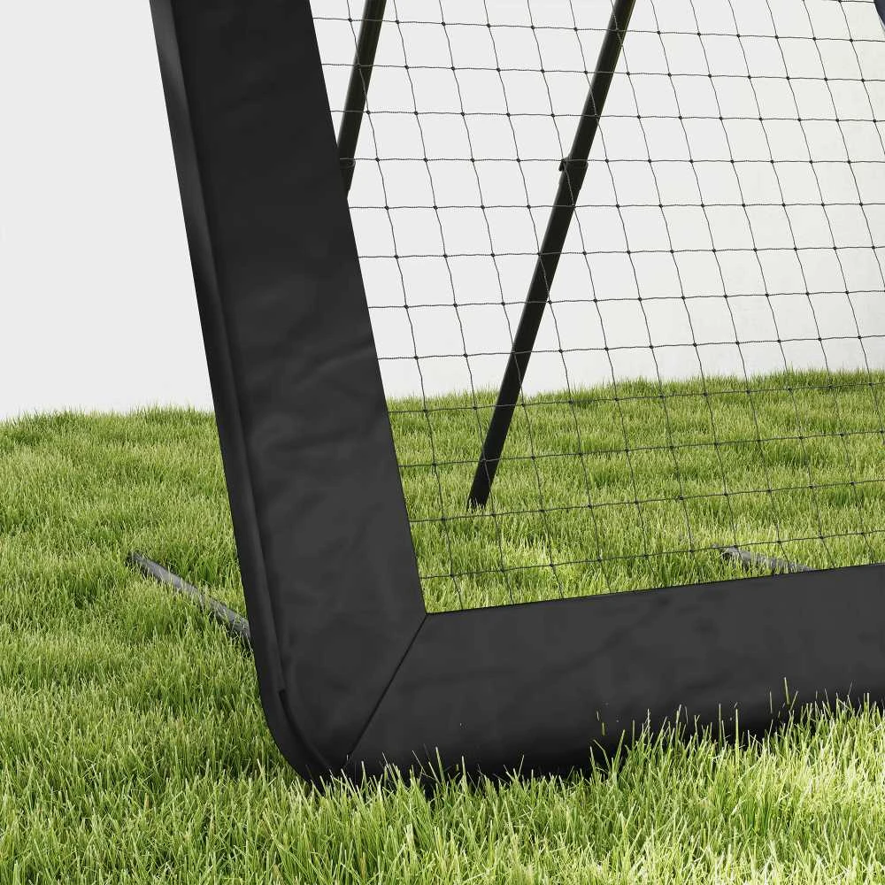HOMCOM sulankstomi futbolo vartai, futbolo atmušamoji sienelė, tinklas įvairioms sporto šakoms, reguliuojamas 5 padėtimis, 128x118x108-120 cm
