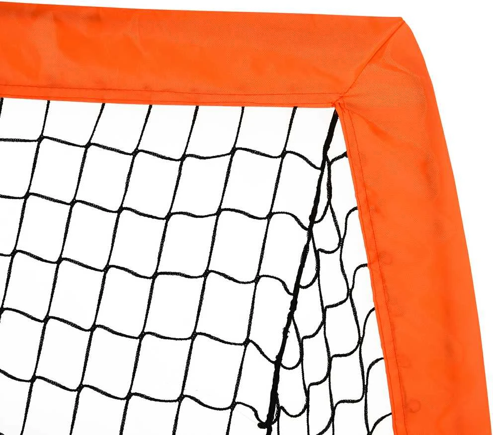 HOMCOM futbolo vartai, futbolo tinklas, 2 mini vartų rinkinys, sulankstomi, metalas, Oksfordo audinys, vaikams, lauko, oranžiniai, 183 x 90 x 90 cm