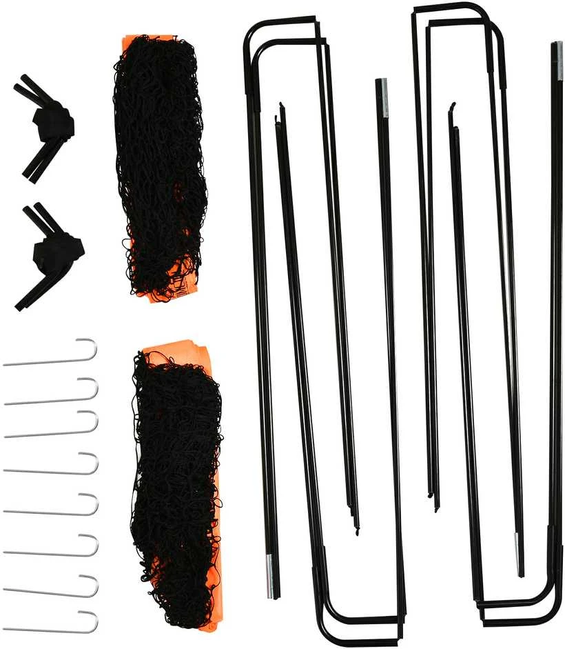 HOMCOM futbolo vartai, futbolo tinklas, 2 mini vartų rinkinys, sulankstomi, metalas, Oksfordo audinys, vaikams, lauko, oranžiniai, 183 x 90 x 90 cm