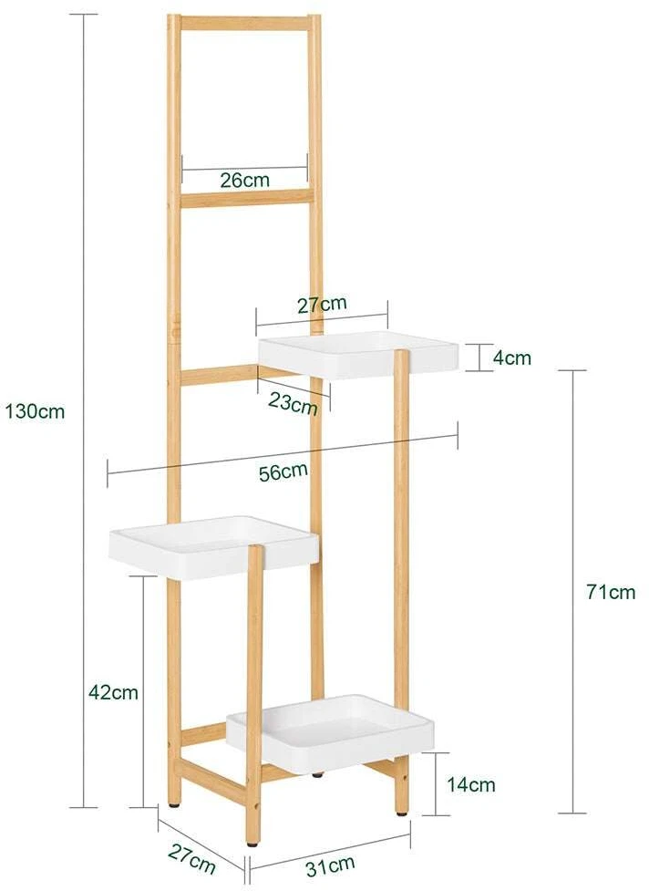 Gėlių stalas, SoBuy STR13-WN, 31x27x130 cm