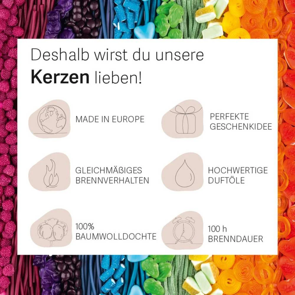 Haribo Duftkerzen Haribo Cherry Cola žvakė - 510g