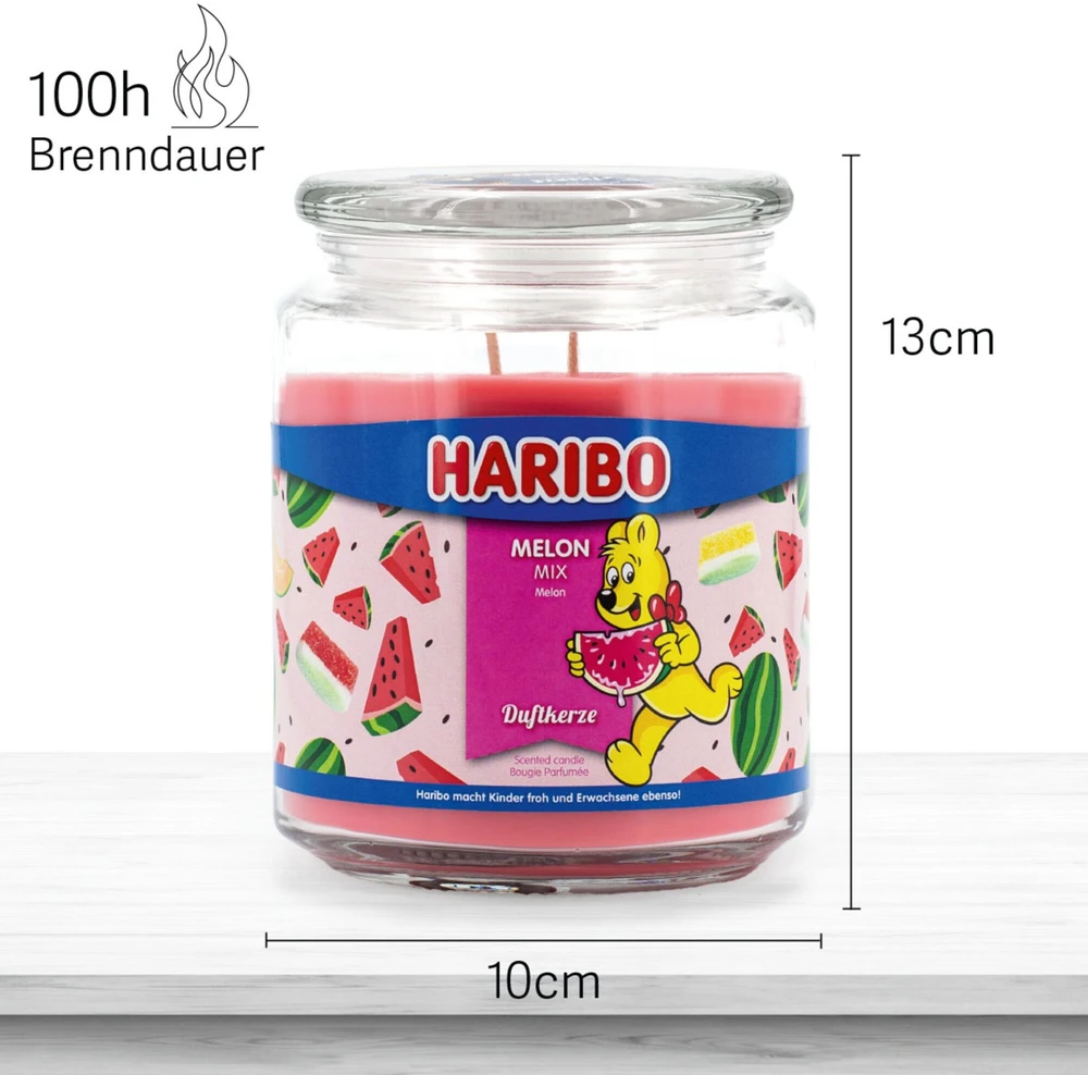 Haribo Kvapnioji žvakė 13x10x10 cm mėlyna/raudona/permatoma, parafino vaškas