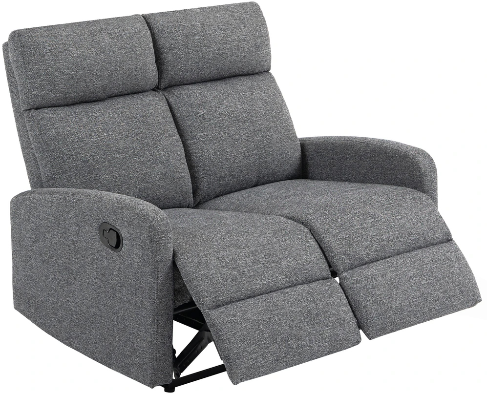 Fotelis HOMCOM 2 vietneutterflyų sofa, individualiai reguliuojami atlošai, kojų atrama, audinio apmušalas, plienas, pilka