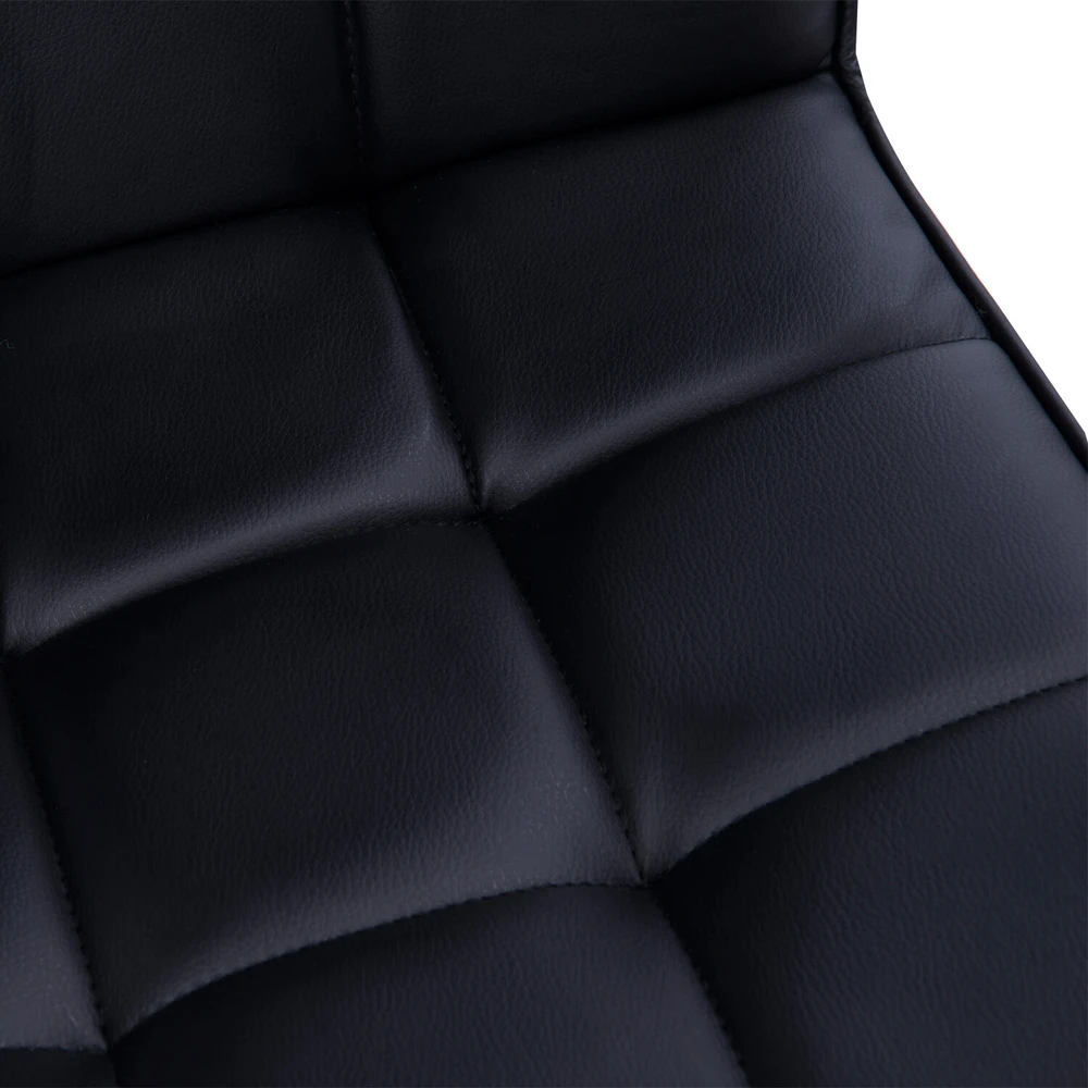 HOMCOM biuro kėdė su ratukais, darbo kėdė, metalas, PU, juoda, 52,5 x 54 x 84-99 cm
