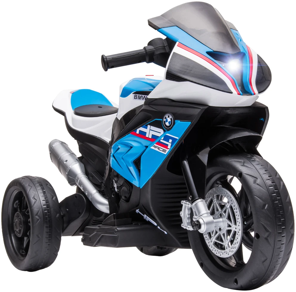 HOMCOM vaikiškas elektrinis motociklas, 6V vaikiškas motociklas, triratis su 3 muzikos režimais, 2,5 km/val., nuo 18 mėnesių