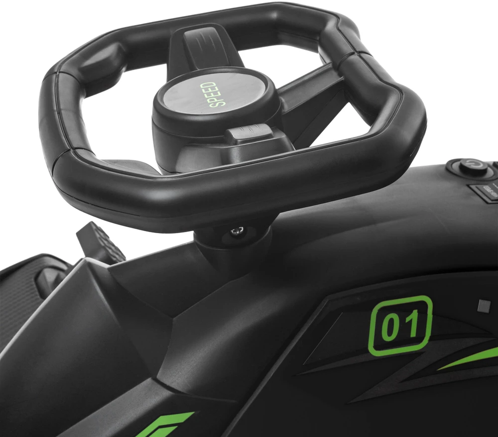 HOMCOM Vaikų Elektrinis Gokartas 12 V 3-8 km/h Drifto Kartas su Drifto režimu, Lėtuoju paleidimu, Gokartas su šviesomis, muzika, saugos diržu, vaikiška transporto priemonė 8-12 metų vaikams, juoda