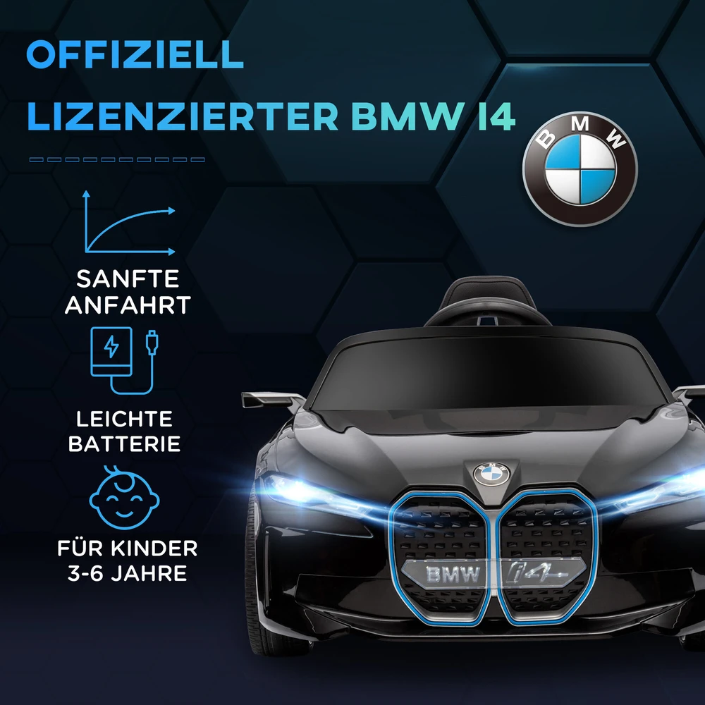 HOMCOM vaikų elektrinio automobilio nuotolinio valdymo žibintai MP3 grotuvas 3-5 km/val