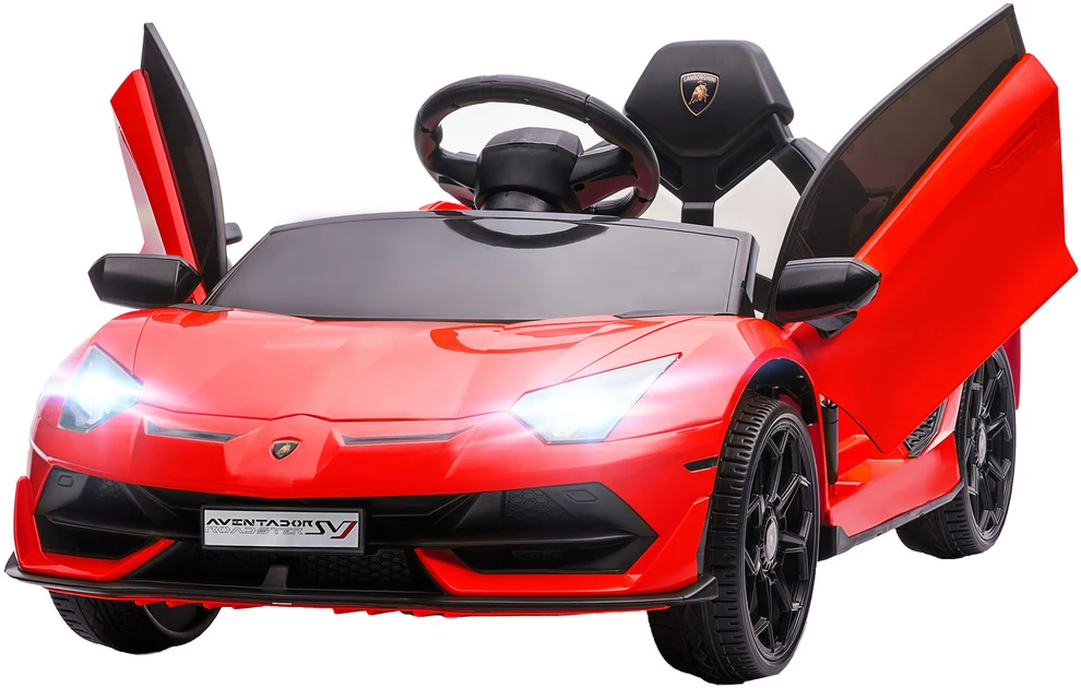 HOMCOM vaikiškas elektromobilis 12V, su 2,4G nuotolinio valdymo pulteliu, MP3 grotuvu, garso signalu, šviesomis, 3–5 metų vaikams