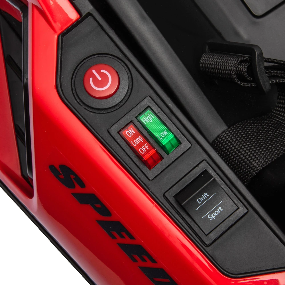HOMCOM vaikų elektrinis kartingas 24 V 6-12km/h drift kartingas su drift režimu, lėtu startu, 3 padėčių reguliuojama sėdyne, kartingas su ekranu, muzika, saugos diržu, vaikiška transporto priemonė 6-12 metų vaikams, raudona