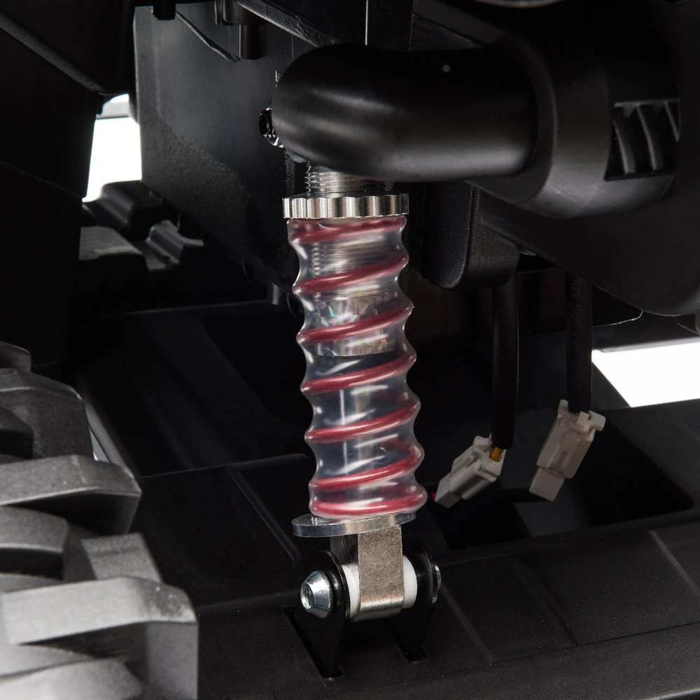 HOMCOM elektrinis keturratis 12V, vaikiškas keturratis su priekiniais žibintais, USB jungtimi, MP3 grotuvu, 3–5 metų vaikams, 3–8 km/h, metalinis, raudonas