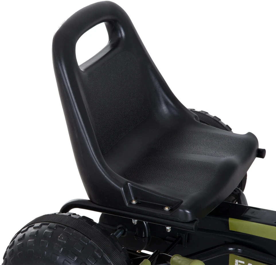 HOMCOM vaikiškas kartingas, pedalinis automobilis su rankiniu stabdžiu, nuo 3 metų, žalias, 99x65x56 cm