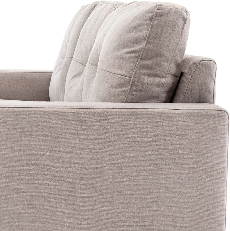 HOMCOM L-formos kampinė sofa, kampinis komplektas su lino išvaizdos audiniu, 3 vietų sofa su gultu, medžiaginė sofa svetainei, šviesiai pilka