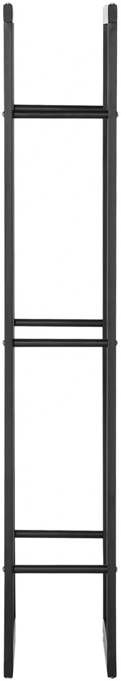 HOMCOM Medinė lentyna Vertikali medinė lentyna 100 kg talpos Metalinė 60 × 25 × 150 cm