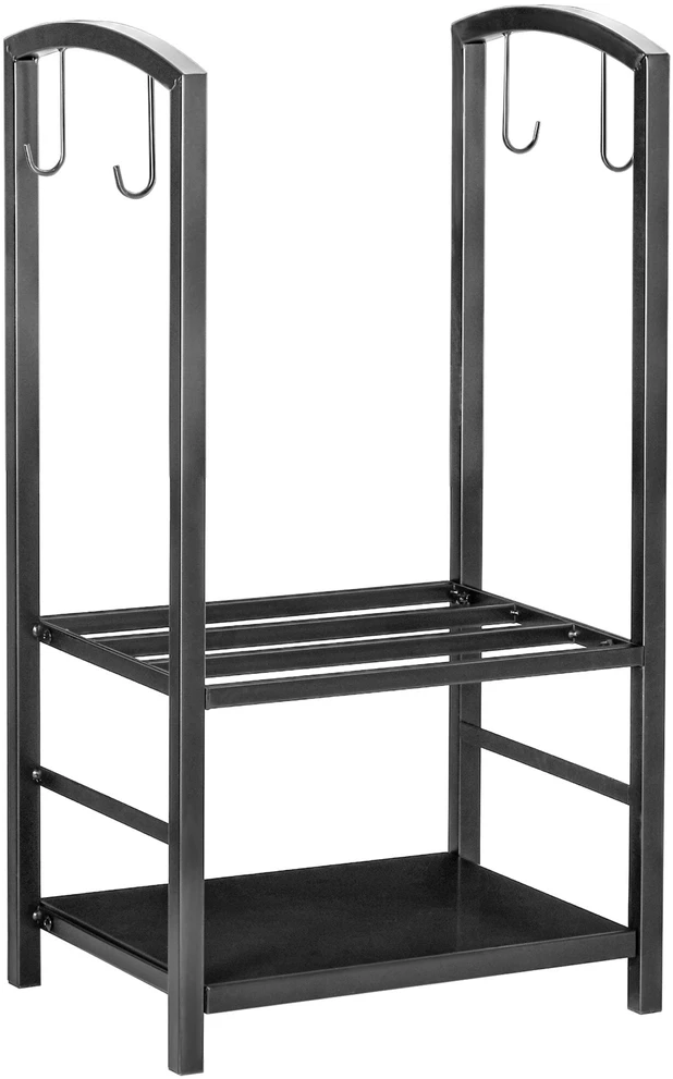 Homcom Metalinis židinio malkų stovas - juodas 40x30x74,5 cm